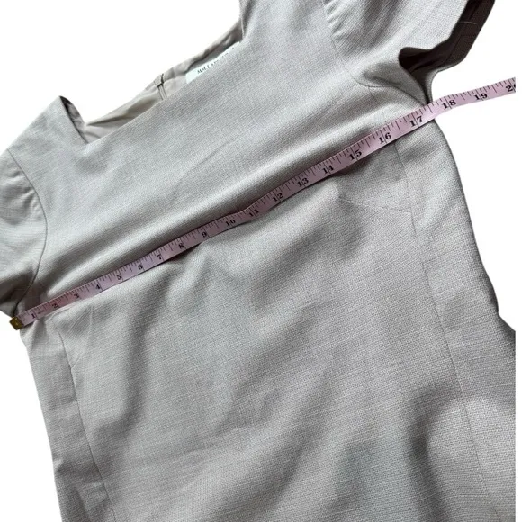 M.M. LAFLEUR Marie Dress Crosshatch in Dove size 8