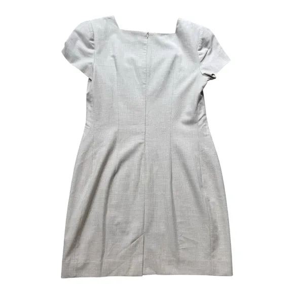 M.M. LAFLEUR Marie Dress Crosshatch in Dove size 8