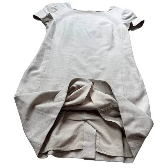 M.M. LAFLEUR Marie Dress Crosshatch in Dove size 8