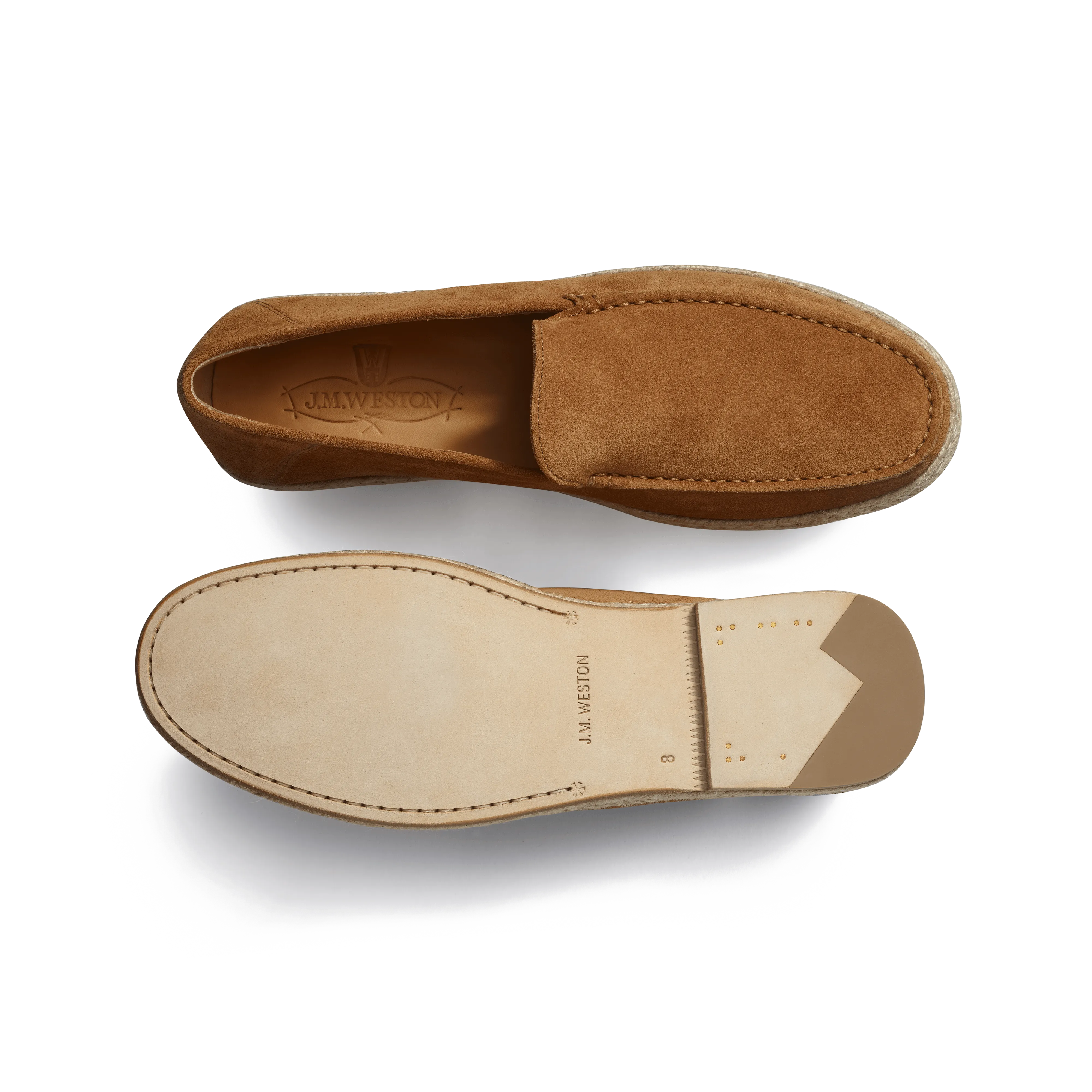 Mocassin Espadrille Uzès [homme cuir veau velours beachnut]
