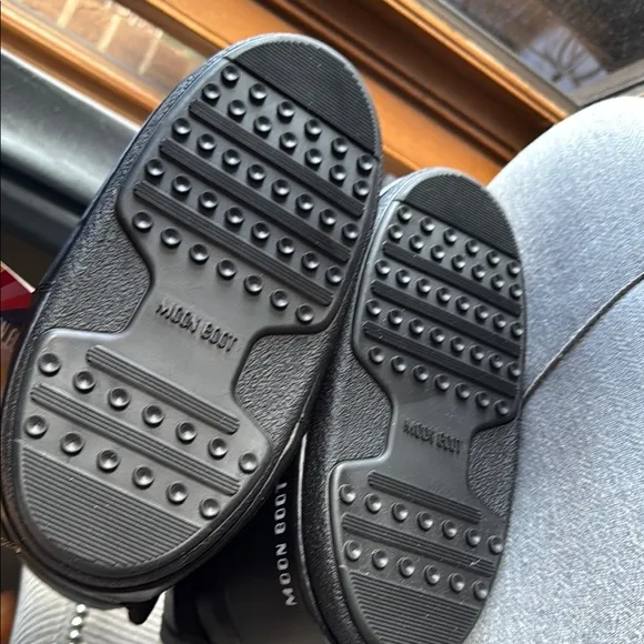 Moon Boot Black Rain &amp; Snow Boots with Platform Sole