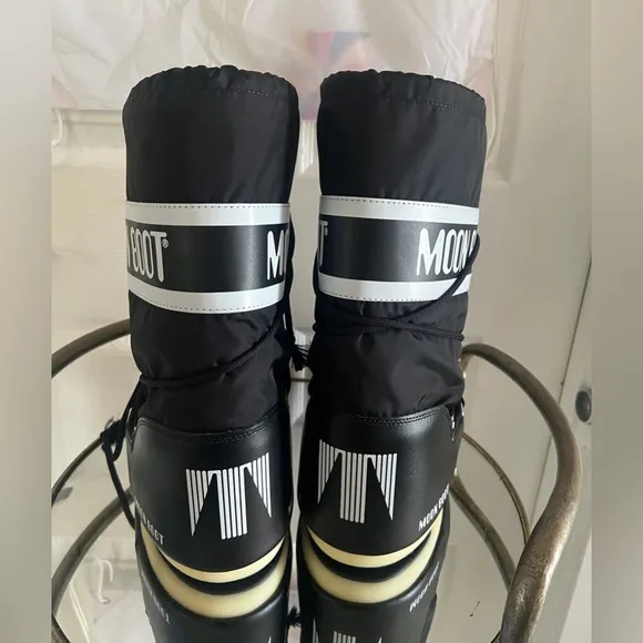 Moon Boot Black Winter Rain Boots Insulated