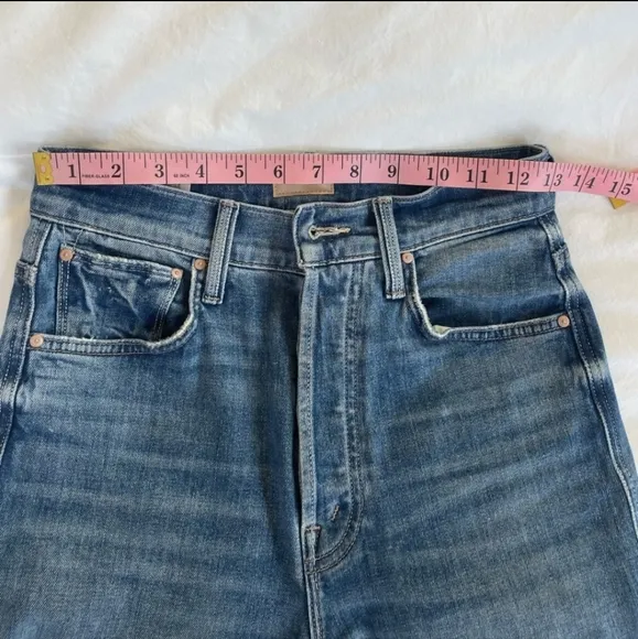 MOTHER HIGH WAISTED DOUBLE HIKER SKIMP JEANS