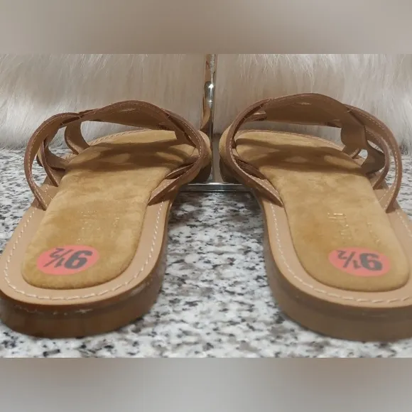 Munelli Women Suede Leather Sandals made in Italy Size 9.5 New