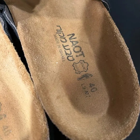 Naot Classic Toe Loop Nevada Sandals Black Size 9