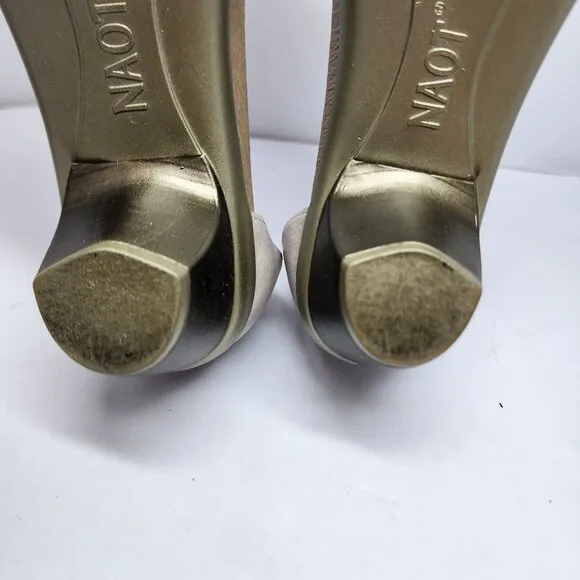 Naot Dress Sandal Women EU39/US8-8.5 Progress Silver Metal Rivet Leather Heels