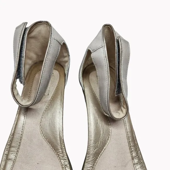 Naot Dress Sandal Women EU39/US8-8.5 Progress Silver Metal Rivet Leather Heels