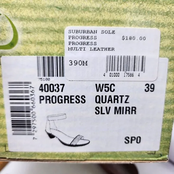 Naot Dress Sandal Women EU39/US8-8.5 Progress Silver Metal Rivet Leather Heels