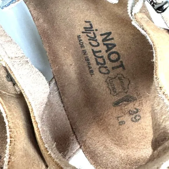 NAOT Fiona Wedge Sandals Women's EU 39/8.5 Leather Summer Beach Comfort