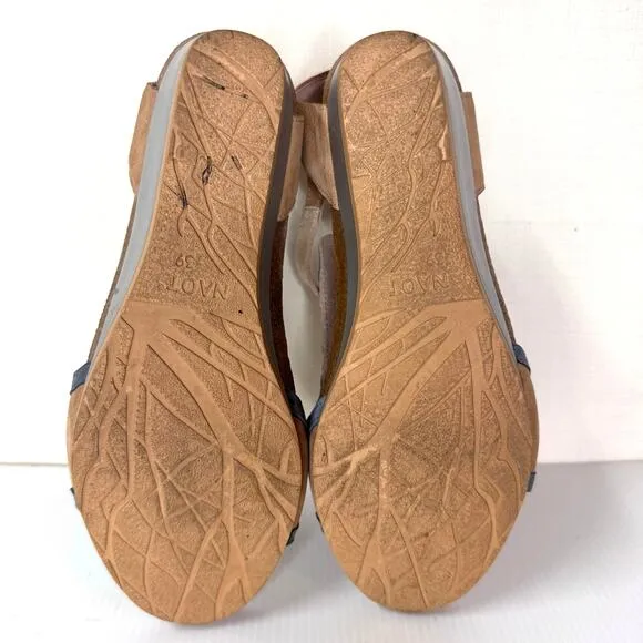 NAOT Fiona Wedge Sandals Women's EU 39/8.5 Leather Summer Beach Comfort