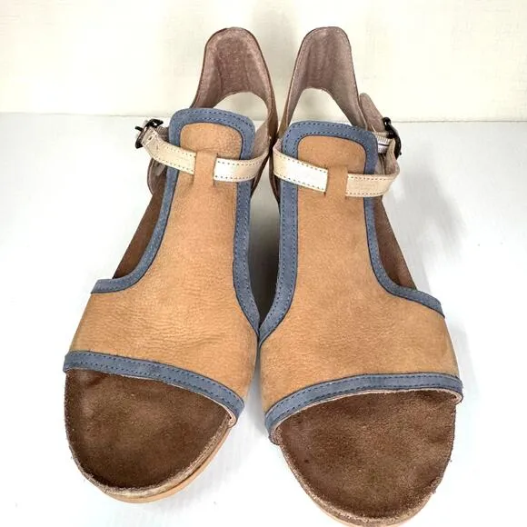 NAOT Fiona Wedge Sandals Women's EU 39/8.5 Leather Summer Beach Comfort