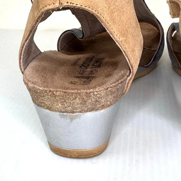 NAOT Fiona Wedge Sandals Women's EU 39/8.5 Leather Summer Beach Comfort