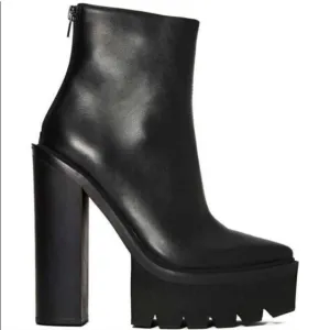 Nasty Gal gothic platform pointed toe demonia lookalike heeled booties size 8