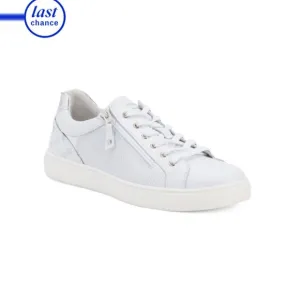 NEROGIARDINI White Made In Italy Leather Logo Zipper Skater Sneakers