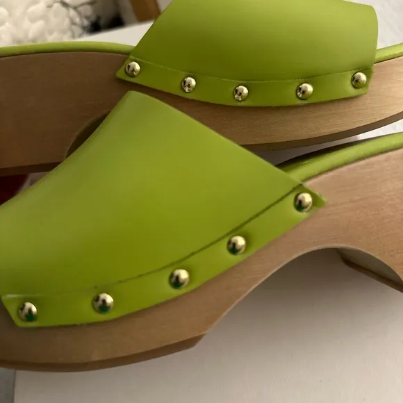 NEW | AEYDE  Bobbie Leather Clog Sandals | Apple 🍏