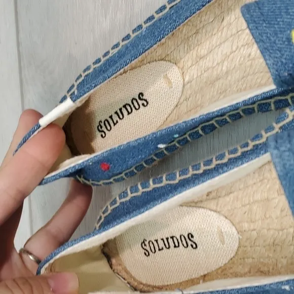 NEW Anthropologie Soludos Espadrille Platform Loafers Slip on shoes sz 9