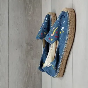 NEW Anthropologie Soludos Espadrille Platform Loafers Slip on shoes sz 9
