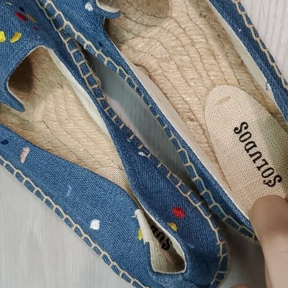NEW Anthropologie Soludos Espadrille Platform Loafers Slip on shoes sz 9