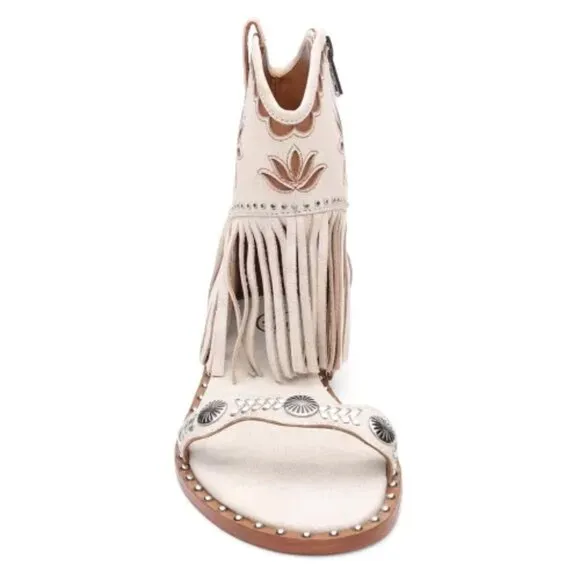 NEW ASH Leather Paquito Sandals Beige/White for women 1065tn