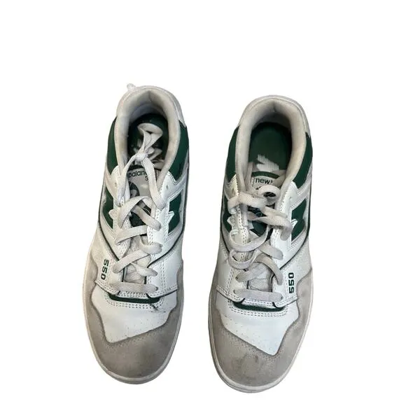 New Balance 550 white green sneakers size 7.5 womens