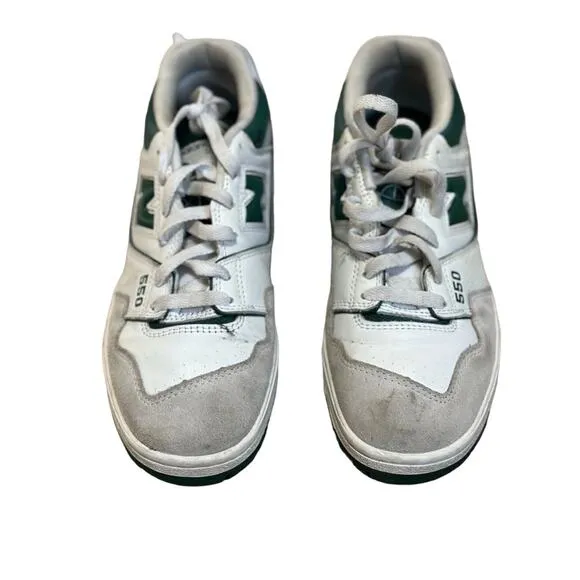 New Balance 550 white green sneakers size 7.5 womens