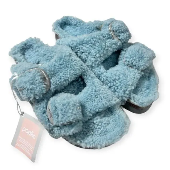 NEW Birkenstock Papillio Arizona Big Buckle Shearling Teddy Sandals SIZE 38 US 7