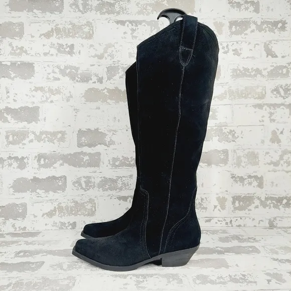 New Blondo Phenix Black Waterproof Suede Zip Up Boots C173