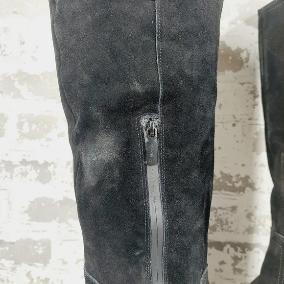 New Blondo Phenix Black Waterproof Suede Zip Up Boots C173