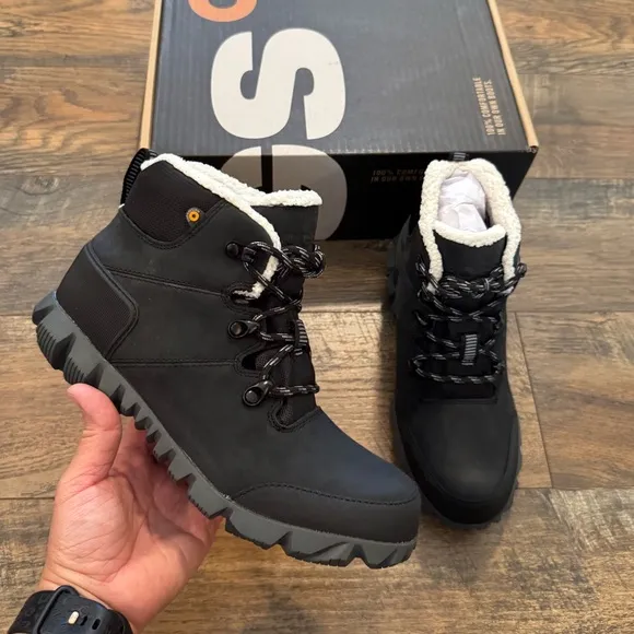 NEW Bogs Arcata Urban Leather Mid Lace Up Winter Waterproof  Boots Womens 7