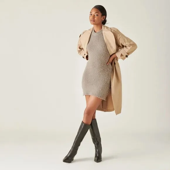 NEW DOLCE VITA Leather Bruce High Shaft Wedge Boots saddle for women 1065tn