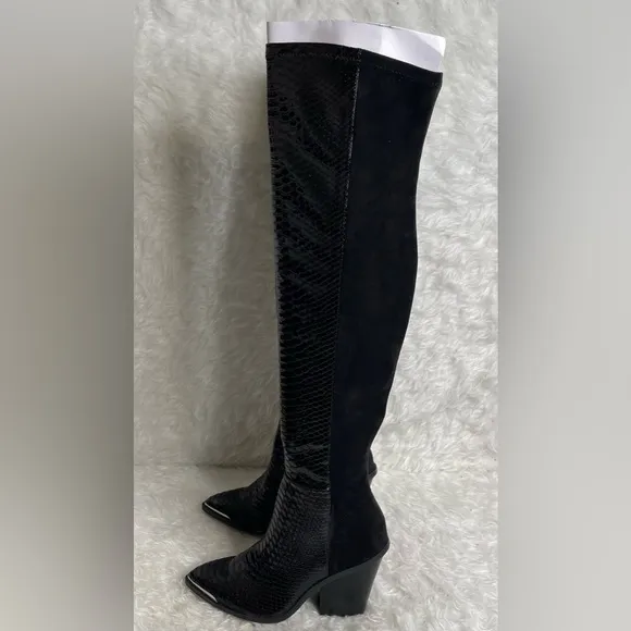New DV Dolce Vita Jethro Over-The-Knee Boots In Black Size 8.5