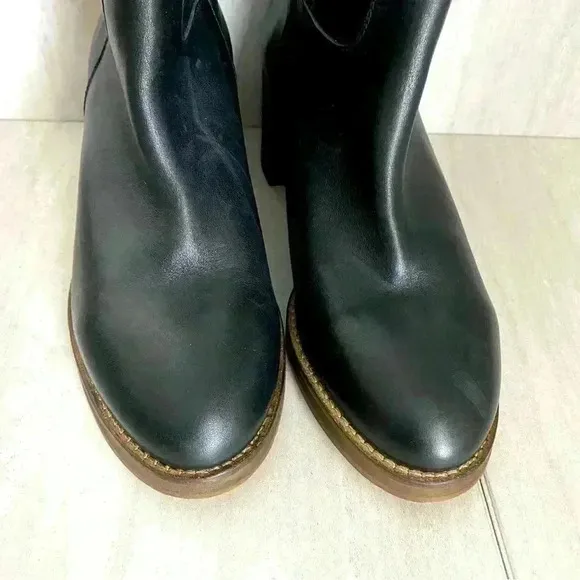 NEW Free People Tabby Black Leather Ankle Boot Women’s EU 39 US 9