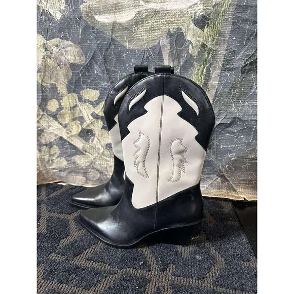 New Free People Twin Flames Western Boots Sz 10