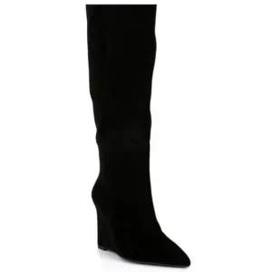 NEW Gianni Bini Gabor Pointed Toe Suade Wedge Boots Sz 7,5