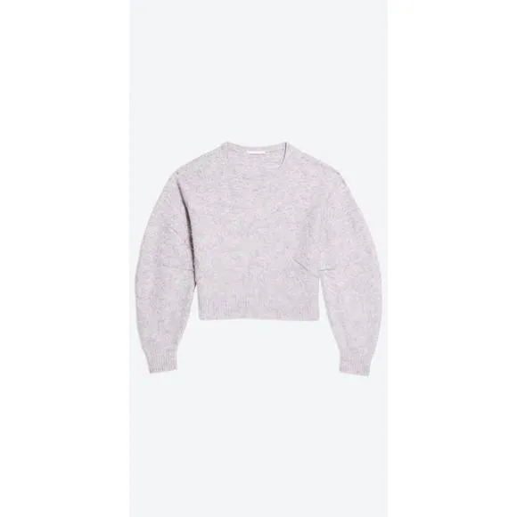 NEW HELMUT LANG brushed apex sweater in grey