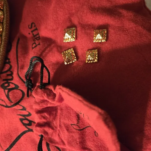 NEW IN THE BOX - Christian Louboutin Gold Studded Women's Sandals