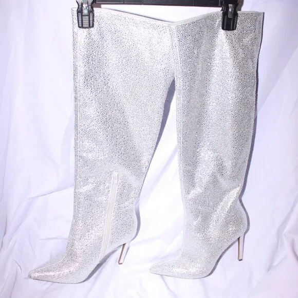 NEW INC Saveria Over the Knee Pointed Toe Stiletto Boots Size 6.5