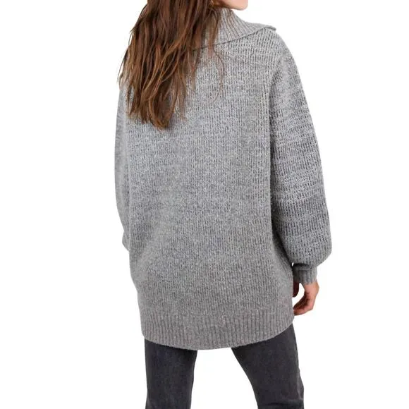 NEW IRO alma knit sweater in dark grey