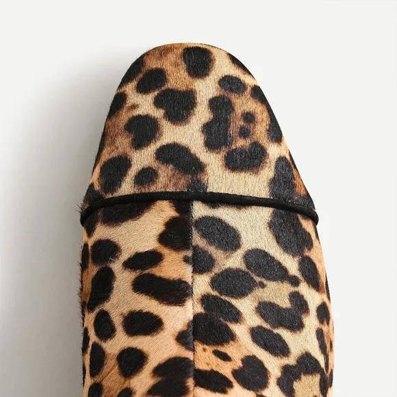 New! J Crew sz 7 7.5 Roxie Cap-toe Ankle Boots Calf Half Leopard Cheetah