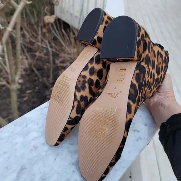 New! J Crew sz 7 7.5 Roxie Cap-toe Ankle Boots Calf Half Leopard Cheetah