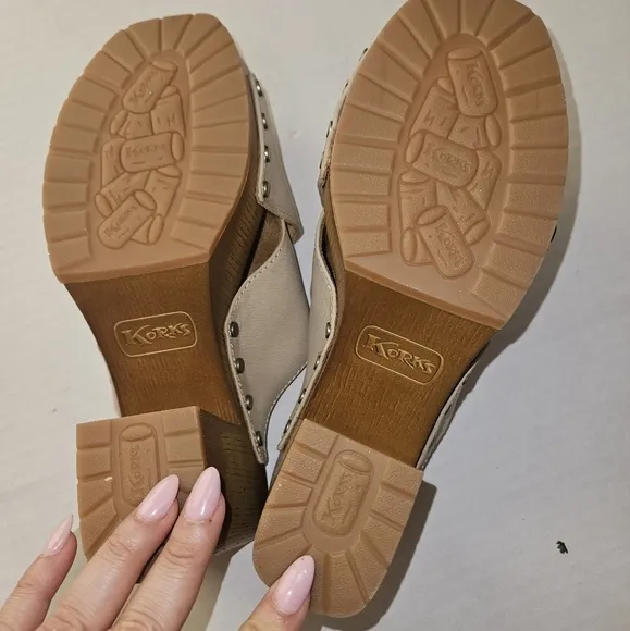 NEW Kork-Ease | Natural Leather Clog Sandals 8