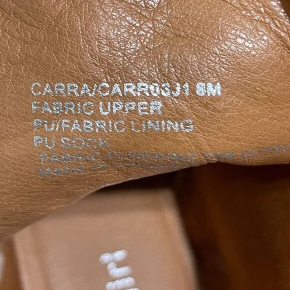 New Madden Girl Carra Off White Canvas Combat Boot Size 8 Chunky Sole Lug