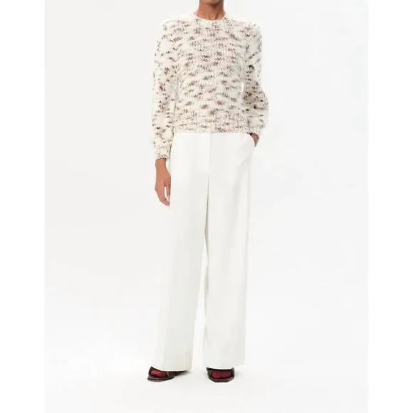 NEW MARIA CHER charlone bora pullover sweater in off white