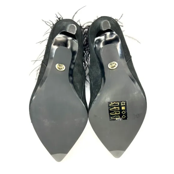 New! Michael Kors Meena Feather Embellished Suede Ankle Boot | 7.5