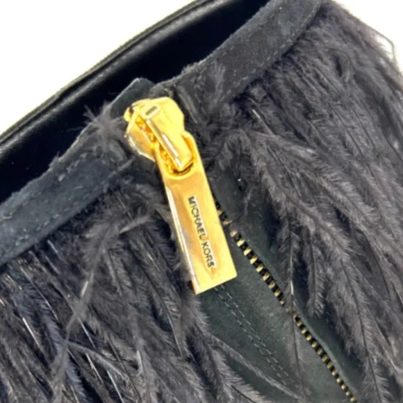 New! Michael Kors Meena Feather Embellished Suede Ankle Boot | 7.5