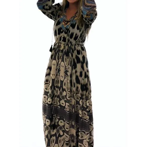 NEW MODA BARONESSA palm beach maxi dress in careyes