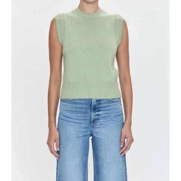 NEW PISTOLA leandra sweater vest top in pistachio