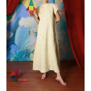 NEW PROJECT ADAMO rummi maxi dress in butter