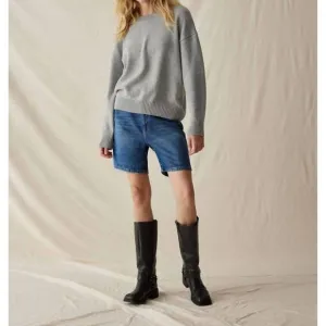 NEW RICHER POORER felicity light weight sweater in heather grey