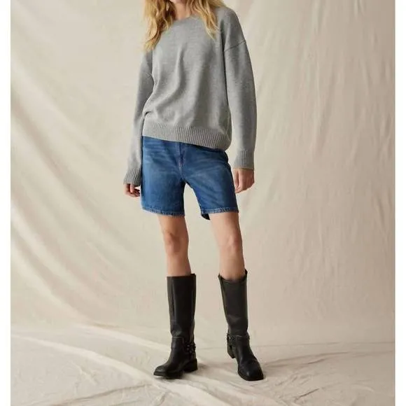 NEW RICHER POORER felicity light weight sweater in heather grey